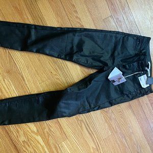 Celebrity Pink Black Satin-finished Jeans